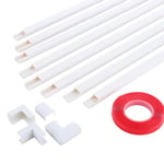 ASelected Electrical Cable Trunking,White Pvc Cable Trunking Wire Cover For Wall,Self-Adhesive Wire Cover Wall Cable Tidy,Hide Tv Wires,Cable Management In Home Office 8X L400Mm, W15Mm H10Mm, White