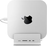 USB C Hub for Mac Mini, Mac Mini Hub & Stand Support M.2 NVMe/SATA SSD, 5 in 1 Mac Mini Dock with 2 USB C 10Gbps Data, TF& SD, M.2 SSD(Not Included)-for 2018 & Later M1/M2 Mac Mini,etc.