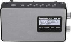 Panasonic RF-D10EB-K Portable DAB+ /DAB/FM Radio - AC/DC with 10Cm Speaker For Clear Sound., Black