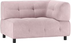 Louis Modulære sofa 1,5-sæder med arm højre, fladvævet stof lyserød H73x90x122 cm