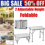 BBQ Folding Camping Table Outdoor Picnic Table Portable Table Height Adjustable