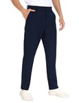 MoFiz Pantalon de Golf Homme Extensible Pantalon de Bureau Sport Coupe Ajustée Taille Élastiquée Intégrée avec 5 Poches Bleu Marine 34W / 30L