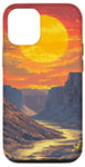 Coque pour iPhone 12/12 Pro Grand Canyon At Dawn Vintage Paysage graphique