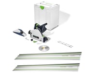 Festool TSC 55 Plunge Saw 36v KEB Basic 576712 with 2 x 1400 Rail & Joining Bars