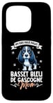 Coque pour iPhone 15 Pro Basset bleu de Gascogne Mama