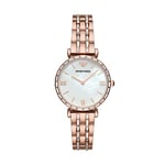 Emporio Armani Two-Hand Rose Gold-Tone Stainless Steel Watch