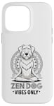 Coque pour iPhone 14 Pro Max Zen Méditant Mandala Mindfulness Chien