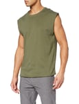 Urban Classics Homme T-shirt Sans Manches À Bord Ouvert T shirt Vert Olive 17...