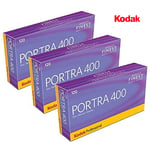 3 x Kodak Portra 400 120 Roll Film Professional (5 Pack)