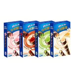 OREO Cocoa Crispy Roll Biscuit Matcha,Chocolate,Strawberry,Vanilla 50g (4 Packs)