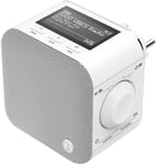 Pr Radio Dab+/Dab Radio Numérique Petite (Pr Radio Avec Dab/Dab Plus/Fm/Bluetooth/Aux In 3,5 Mm, Écran 5 Cm, Radio-Réveil, Écran Éclairé, Adapté À La Pr ) Pr Radio Blanc