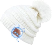 Bonnet Bluetooth Homme avec Ecouteur Stéréo sans Fil, Bonnet Homme Bluetooth Homme Idée Cadeau, Bonnet Musique Bluetooth, Cadeau de Noël Tech, d'hiver Chaleureux Bonnet Connecter Bluetooth