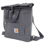 Carhartt Unisex-Adult Convertible, Durable Tote Bag with Adjustable Backpack Straps and Laptop Sleeve, Gray, One Size