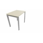 Bureau individuel profondeur 60 cm Producteo Gris aluminium CONNECT : bureau P60 D80x60/cpl erable blanc/cpi gris