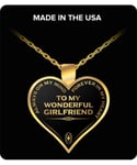 Lplpol Always On My Mind Forever in My Heart - Pendant Necklace for Girlfriend - Gift from Boyfriend