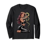 Wild Tattooed Woman with Snake for a Tattoo Lover Long Sleeve T-Shirt