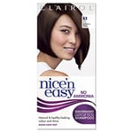 Clairol Nice'n Easy No Ammonia Hair Dye, 82 Dark Warm Brown