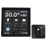 Shelly Wall Display Noir + Blu H&T Noir (Bundle), Kit domotique Wi-Fi & Bluetooth, Panneau de contrôle, Capteur de température et d’humidité, Relais interrupteur 5A, Thermostat, Mesure consommation