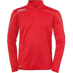 uhlsport Stream 22 1/4 Zip Top Type de Haut Enfant, Rouge/Blanc, 12 Ans