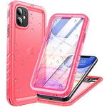 Cozycase Coque pour iPhone 11 Étanche Antichoc Rose - 360 Degres Incassable Militaire Rigide Intégrale Case/Bumper/Housse 【IP68 Waterproof/Imperméable】 Etui Anti Choc/Eau/Poussiere - Rose