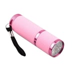 Utomhus Mini Rosa Gummibelagd 9-LED Ficklampa Fackla