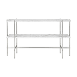 GUBI TS Console avlastningsbord 120x30x72 cm White carrara marble-stål