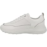 Geox Femme D Allénie Basket, Blanc cassé, 35 EU