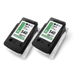 2x Cartridge Black Replaces Canon PG540XL PG-540 XL XXL