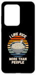 Coque pour Galaxy S20 Ultra Vintage J'aime le riz plus que les gens Rétro Rice Lover