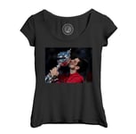 T-Shirt Femme Col Echancré Trophee Grand Chelem Novak Djokovic Tennis Superstar Sport