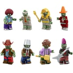 8 st Plants Vs Zombies Action Mini Figurer Byggklossar Barn Passar Leksak Presentset Db