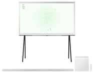 Samsung QE55LS01DA The Serif 55" UHD 4K HDR QLED Smart TV in White & HW-S801D Soundbar Package