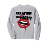 Rocky Horror Show Creature Of The Night Mouth Black Text Sweatshirt