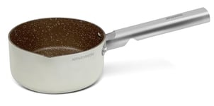 ARTHUR MARTIN, Casserole 20 cm Grand Chef, Aluminium forgé, revêtement anti adhérent, poignées et anses en acier rivet, Tous feux dont induction, Compatible Lave Vaisselle, Crème