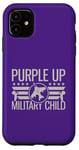 Coque pour iPhone 11 Purple Up For Military Kids Mois of Military Child Adultes