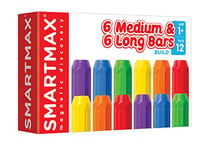 SmartMax - XT Set, 6 Medium & 6 Long Bars, Magnetic Discovery Extension Set, 12 pieces, 1+ Years