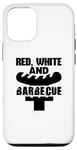 Coque pour iPhone 13 Rouge Blanc et Barbecue - Amusant BBQ Lover