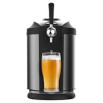 Cecotec Tireuse à Bière BeerFlow Steel 5000. Machine à Bière 65W, température réglable de 2-12°C,Compatible avec barils pressurisés et non pressurisés de 5L, avec finition inox et pieds antidérapants