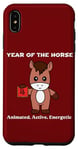 Coque pour iPhone XS Max Année du cheval mignon kawaii chinois zodiaque chinois nouvel an