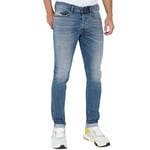 Diesel Mens Thommer-X Faded Blue Slim Jeans material_cotton - Size 38W/32L