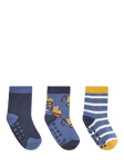 JoJo Maman Bébé Kids' Digger Socks, Pack of 3, Navy