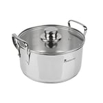 MasterPRO Smart - Batterie de la cuisine - Ensemble de 6 pièces avec couvercle en verre de 20, 24 et 28 cm - fabriqué en acier inoxydable - Pans de cuisine - compatible avec toutes sortes de cuisines