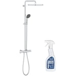 Grohe - Colonne de douche avec mitigeur thermostatique Vitalio start system 250 Cube avec nettoyant GrohClean