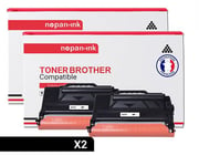 TONER TN 3520 TN3520 Noir x 2 Compatible pour Brother-NOPAN-INK Brother L-L6400DW L6400DWT L6250DW, MFC-L6900DW L6750DW