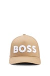 BOSS Mens Sevile-Boss Cotton-twill cap with 3D embroidered logo