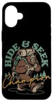 Coque pour iPhone 16 Plus Bigfoot Hide and Seek Champion Sasquatch Yeti Funny Bigfoot