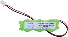 Kompatibelt med Symbol MC9090-GK0HJHFA6WR, 3.6V, 20 mAh