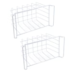 2pcs Refrigerator Freezer Baskets Portable Storage Bins Organizer FIG UK