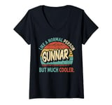 Womens GUNNAR Like A Normal Person But Much Cooler Vintage V-Neck T-Shirt