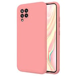 TBOC Coque pour Samsung Galaxy A42 5G - Galaxy A42 [6.6"] Étui Rigide [Rose] Silicone Liquide Premium [Doux] Doublure Intérieure en Microfibre [Protège l'Appareil Photo] Antidérapant Résistant